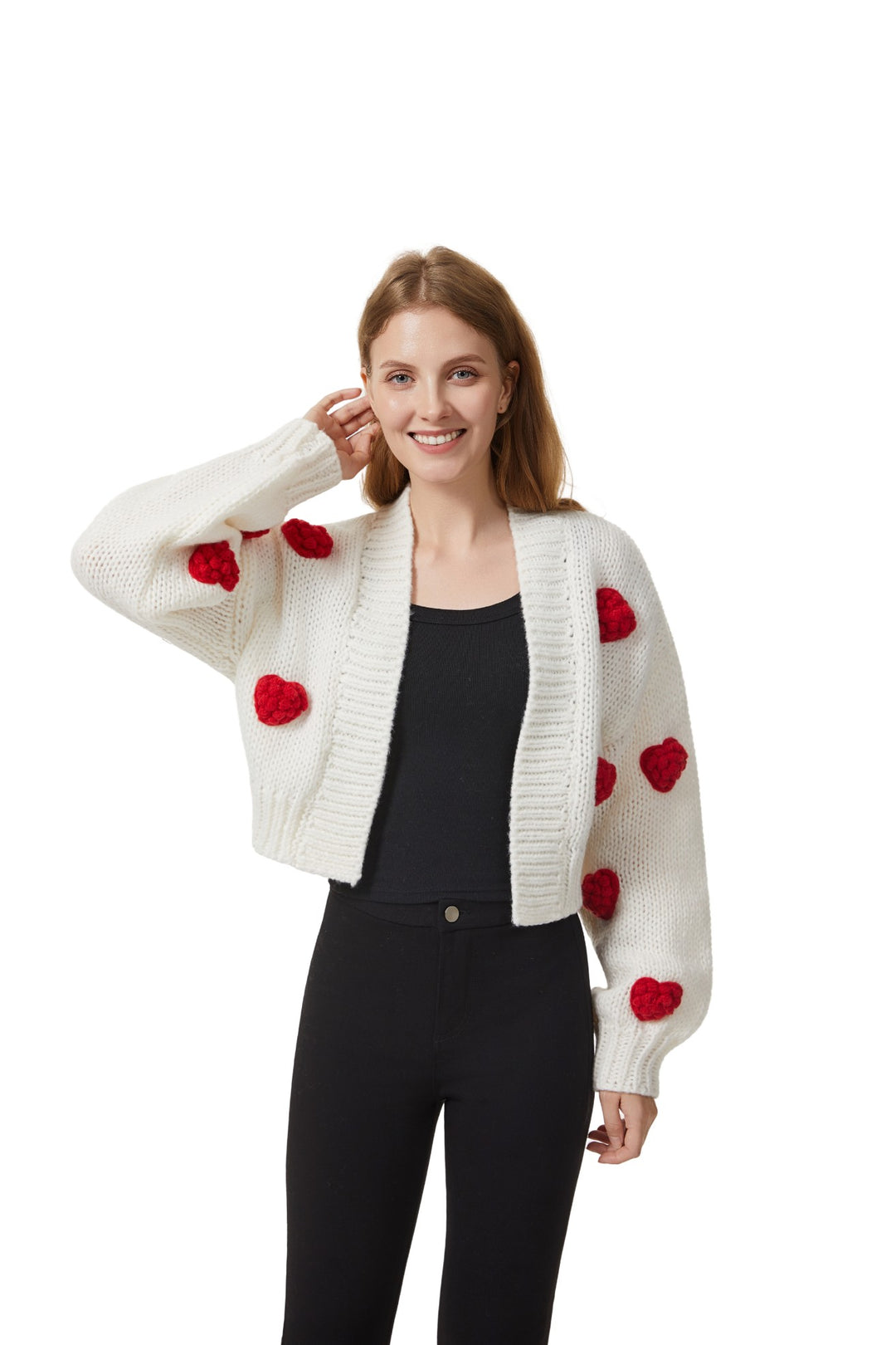 3D Heart Cardigan
