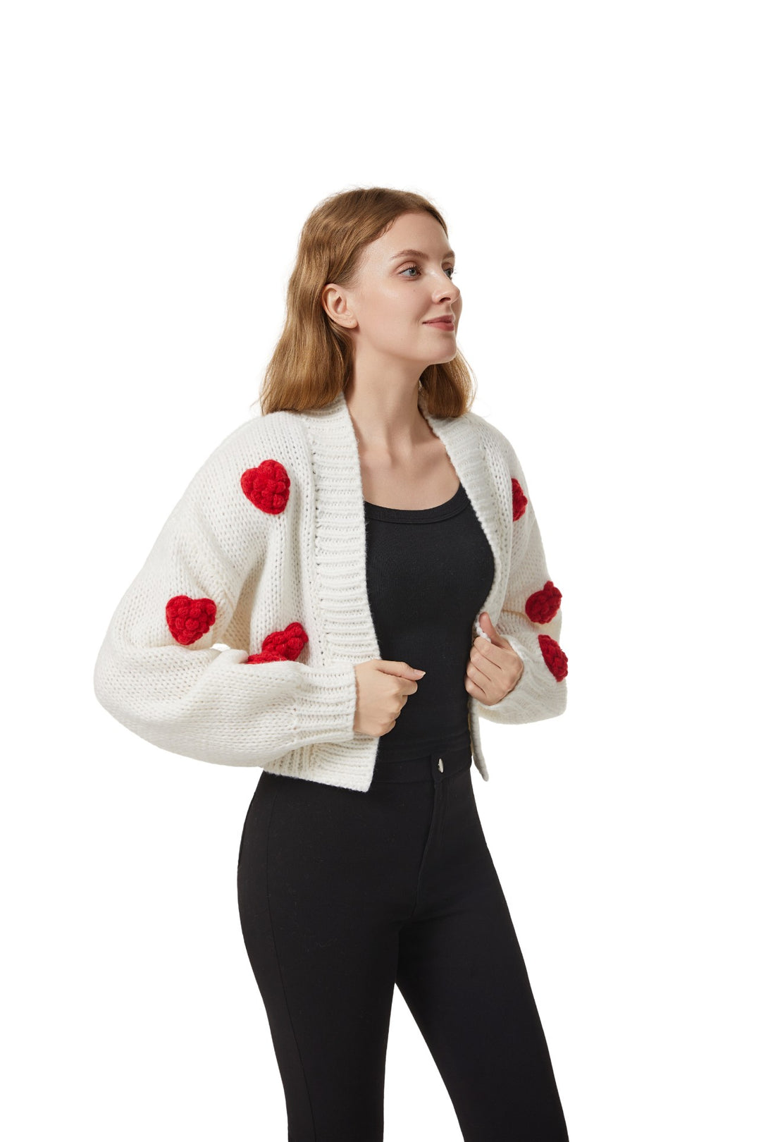 3D Heart Cardigan