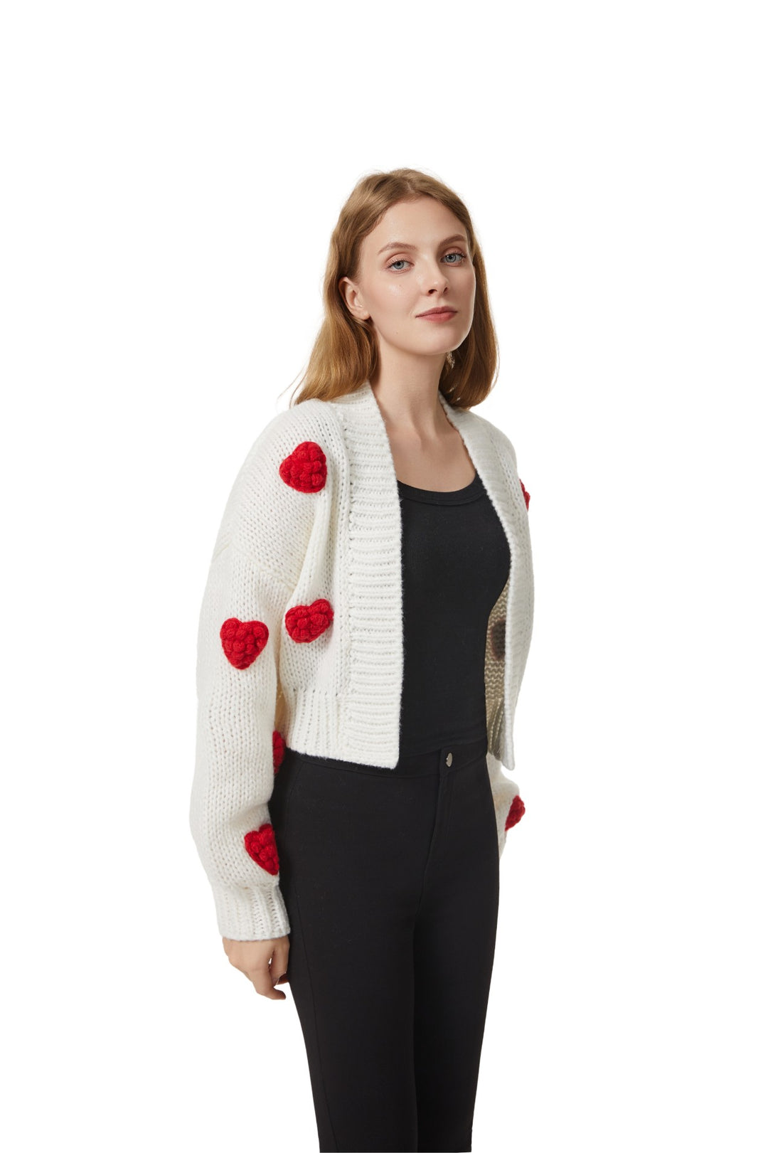 3D Heart Cardigan