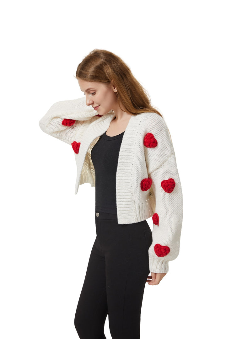 3D Heart Cardigan