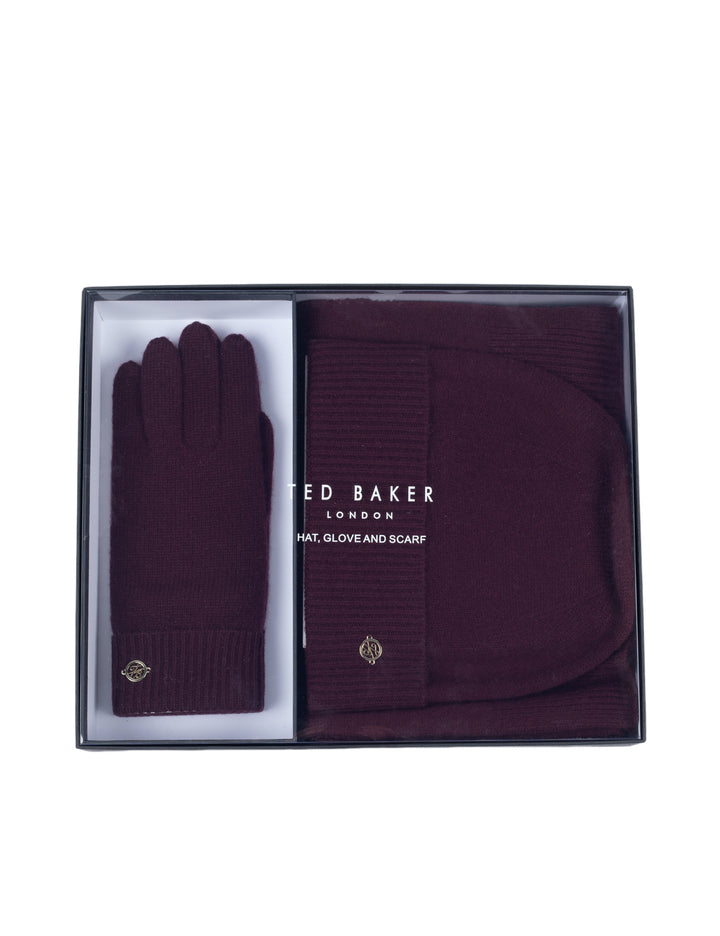 Ted Baker London Women's Dark Red 3 Piece Box Set