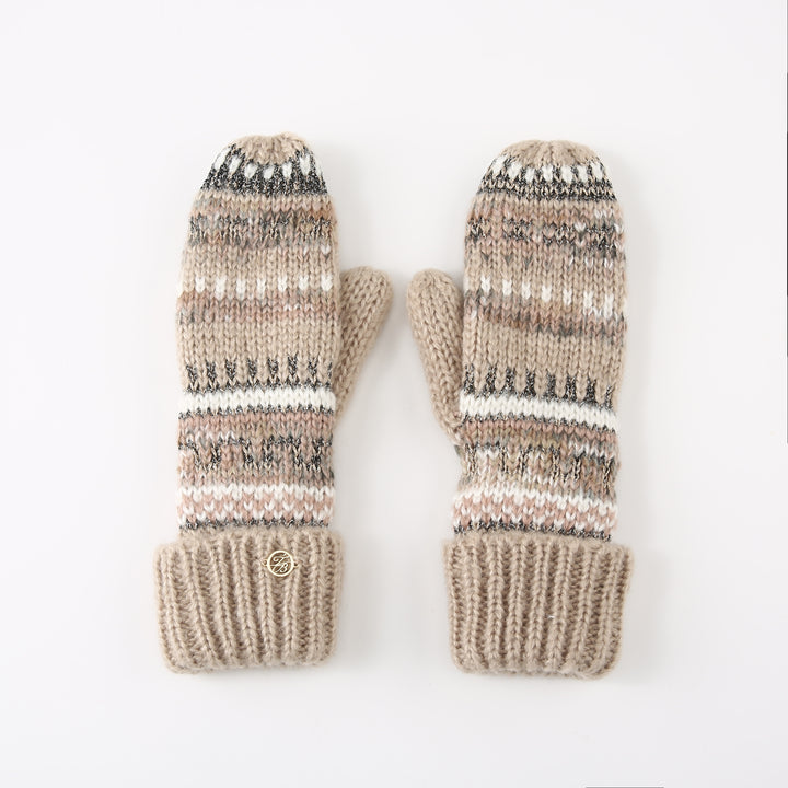 Ted Baker London Women's Fair Isle Knit Beige Gloves