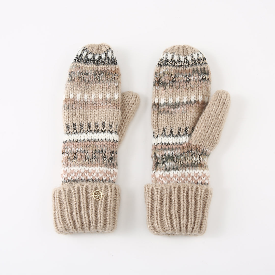 Ted Baker London Women's Fair Isle Knit Beige Gloves
