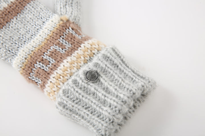 Ted Baker London Women's Fair Isle Knit Grey Gloves