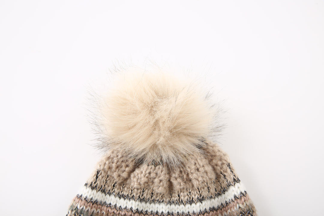 Ted Baker London Women's Fair Isle Knit Beige Beanie