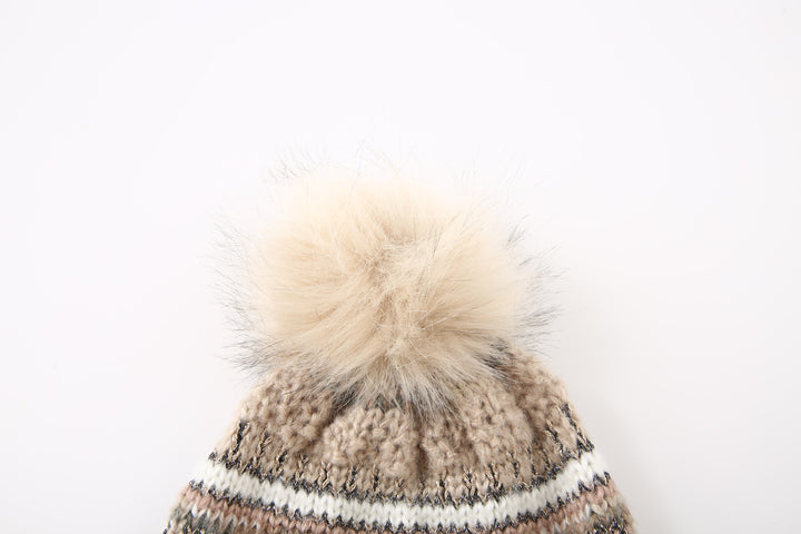 Ted Baker London Women's Fair Isle Knit Beige Beanie