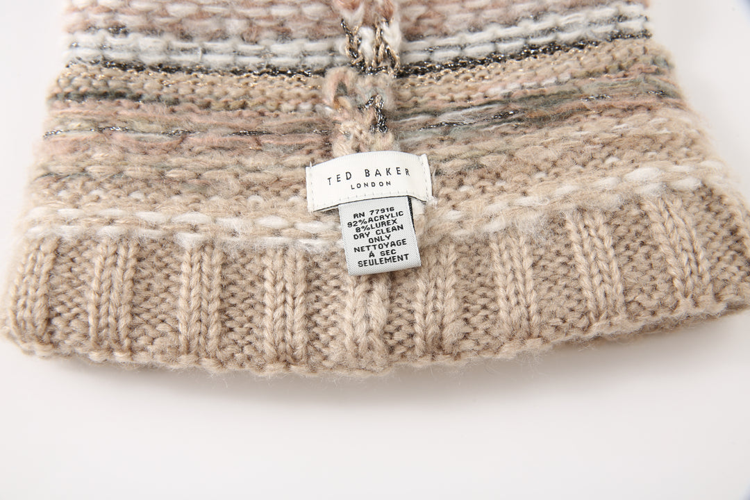 Ted Baker London Women's Fair Isle Knit Beige Beanie