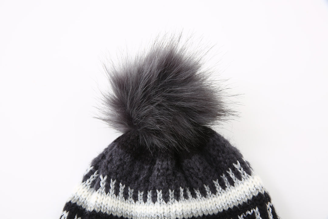 Ted Baker London Women's Fair Isle Knit Black Beanie