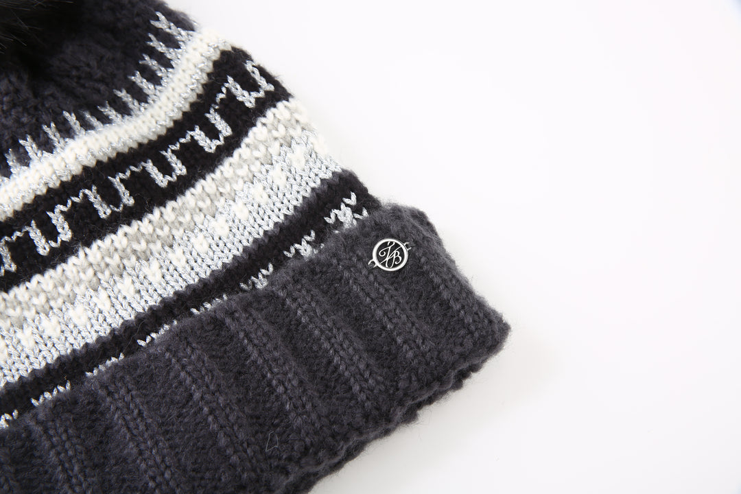 Ted Baker London Women's Fair Isle Knit Black Beanie