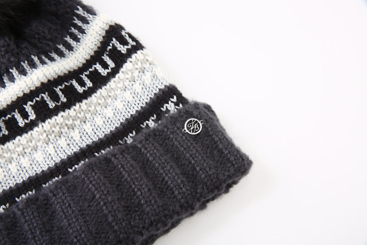 Ted Baker London Women's Fair Isle Knit Black Beanie