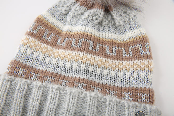 Ted Baker London Women's Fair Isle Knit Grey Beanie