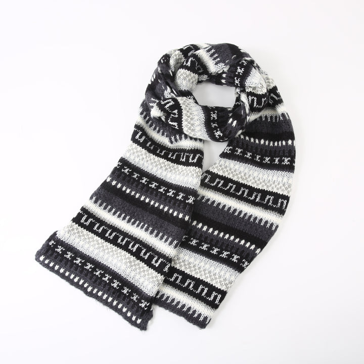 Ted Baker London Women's Fair Isle Knit Black Scarf