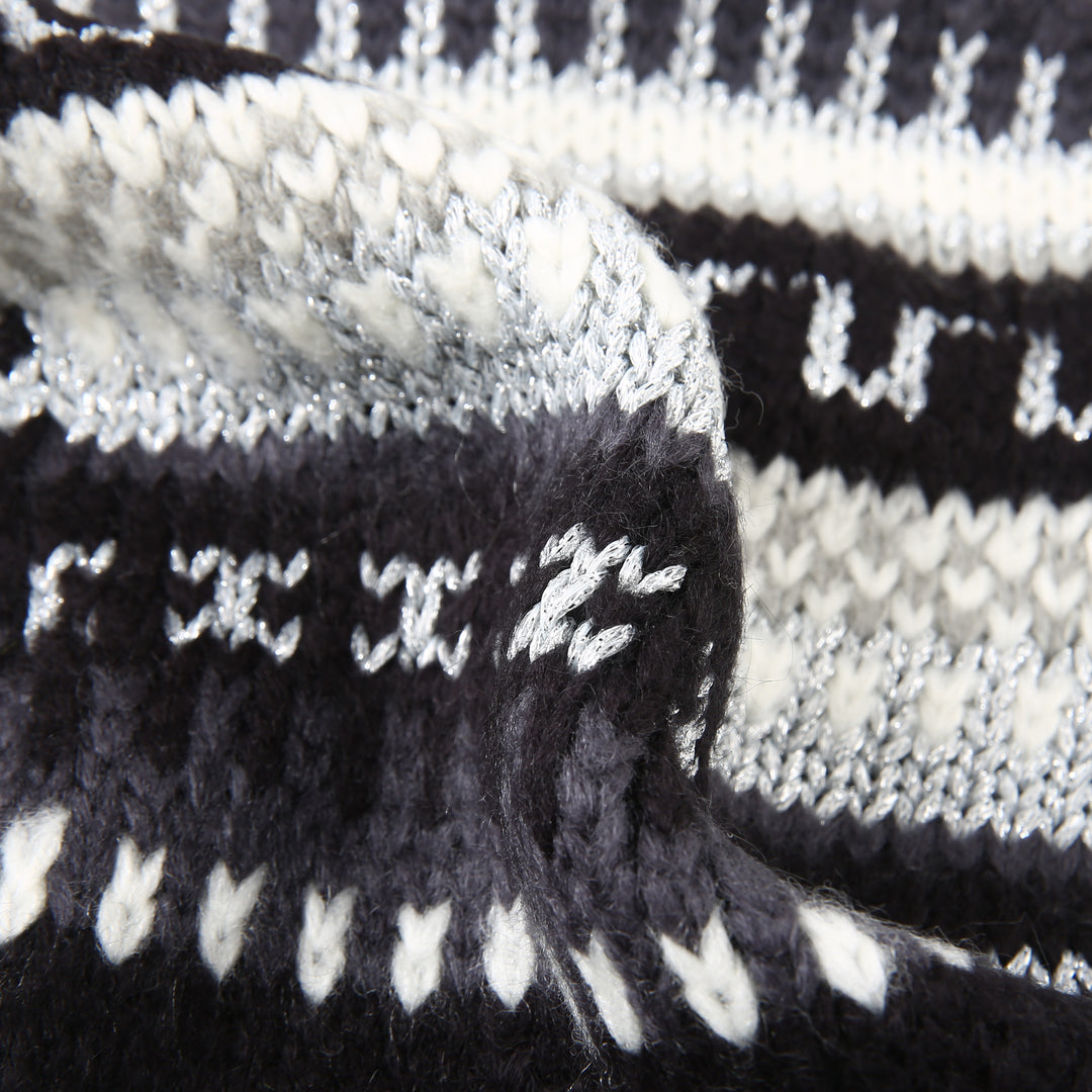 Ted Baker London Women's Fair Isle Knit Black Scarf