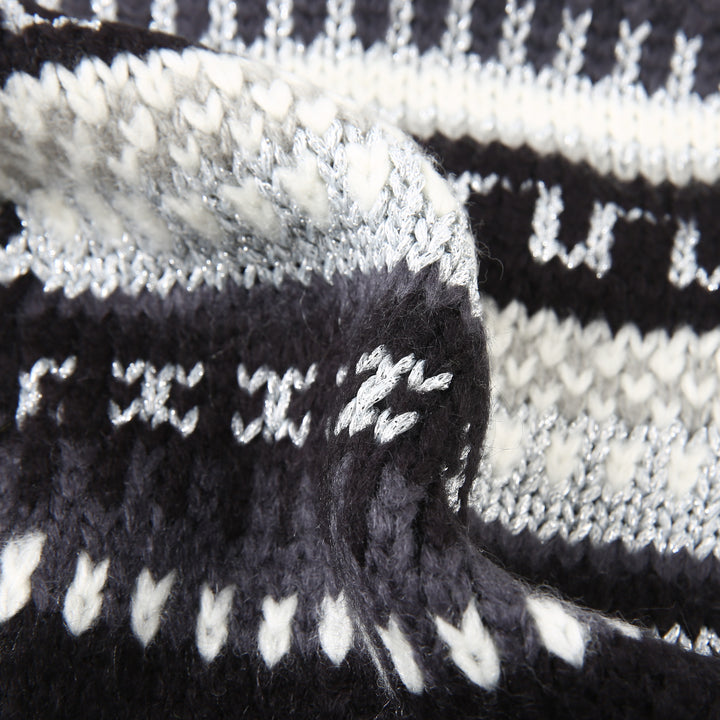 Ted Baker London Women's Fair Isle Knit Black Scarf