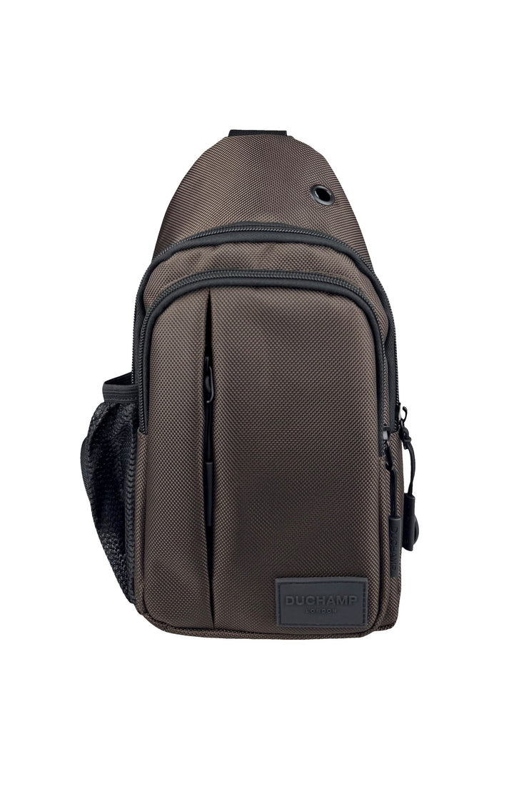 Duchamp London Brown Nylon Sling Bag