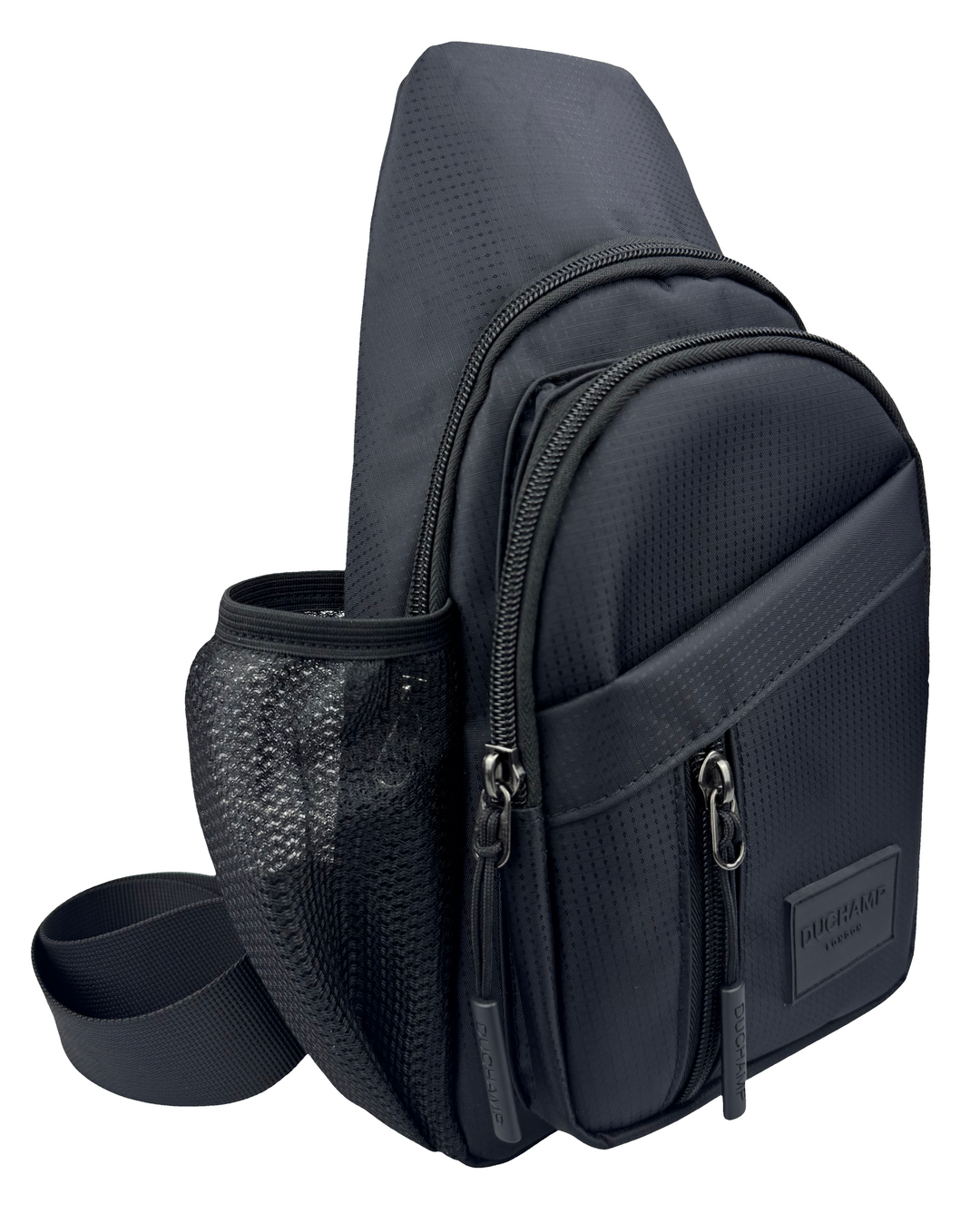 Duchamp London Black Textured Sling Bag
