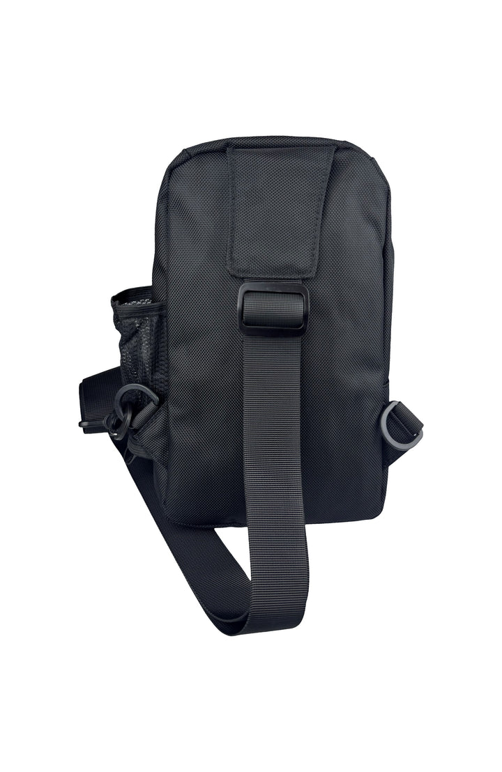 Duchamp London Black Nylon Sling Bag with Front Zipper