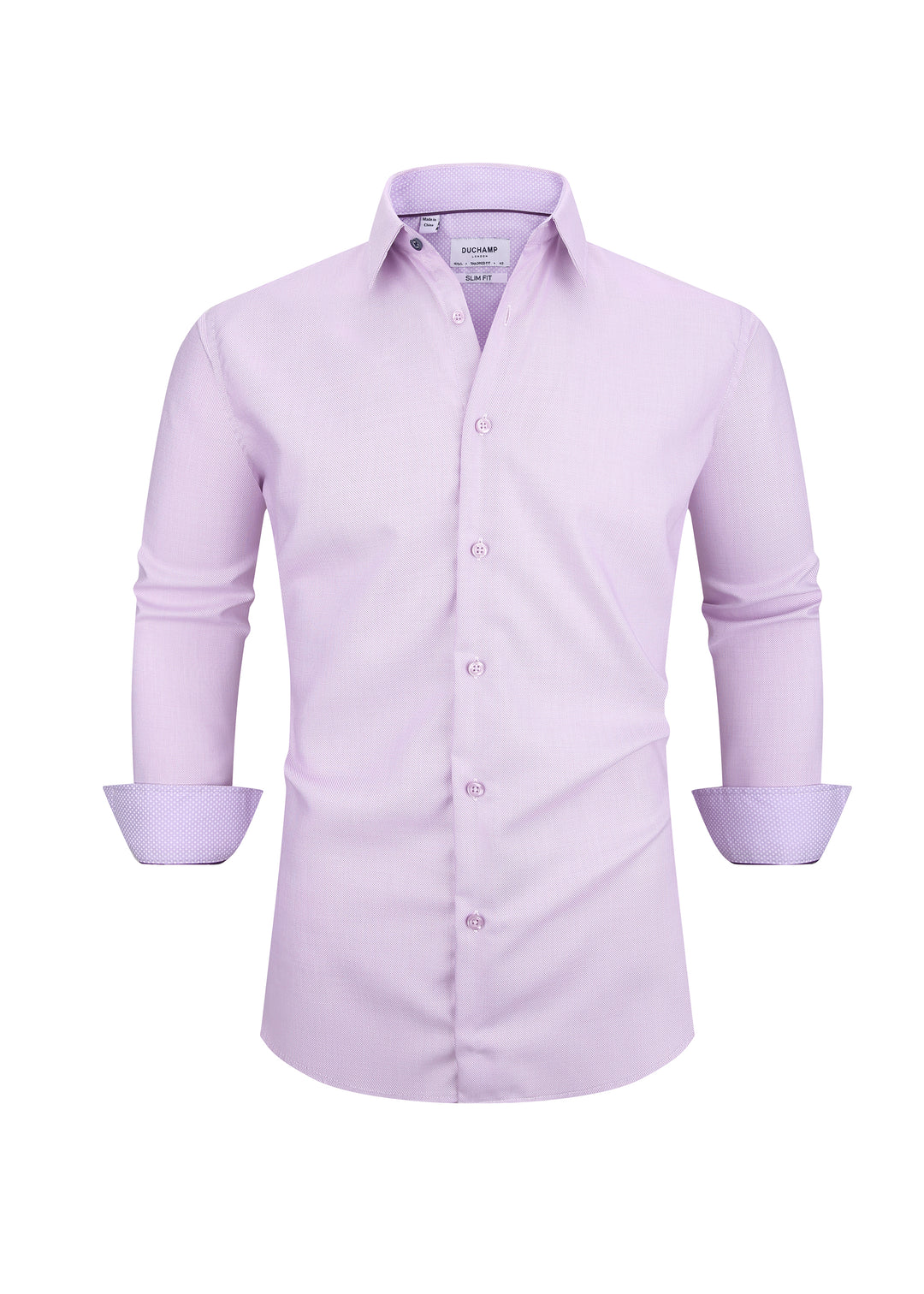 Duchamp London Solid Purple Dress Shirt