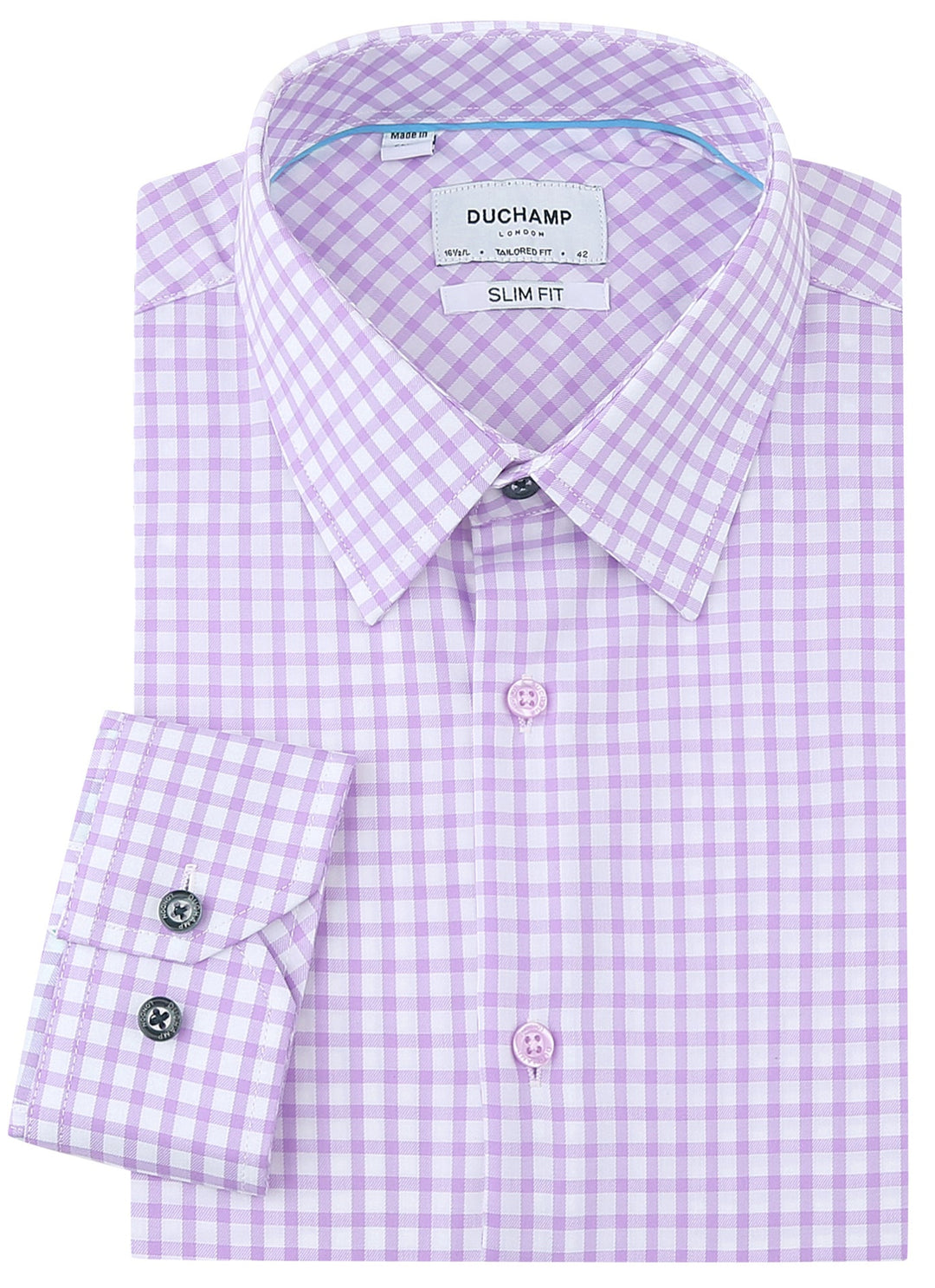 Duchamp London Purple Check Dress Shirt SHOP ROFFE Duchamp London Purple Check Dress Shirt SHOP ROFFE