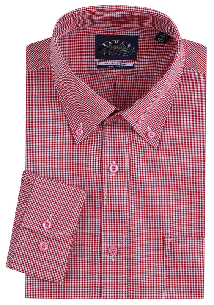 Eagle Stretch Neck Gingham Poplin Shirt
