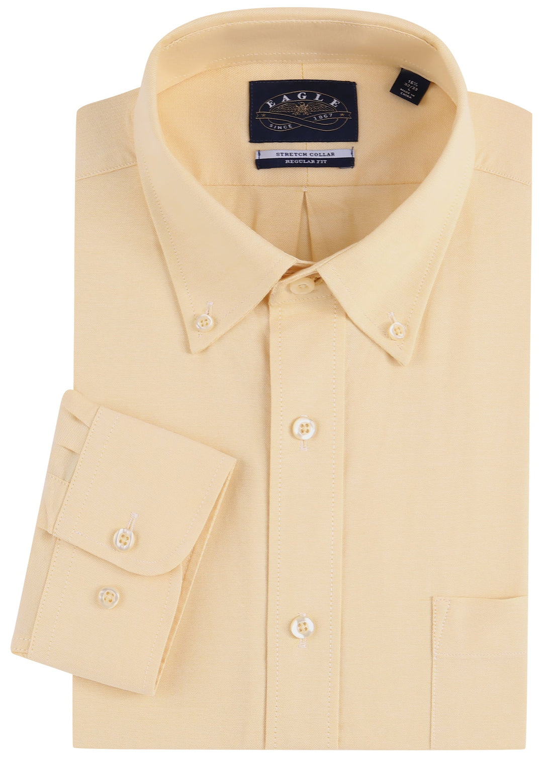 Eagle Stretch Neck Pinpoint Oxford Shirt 17 36/37 / Yellow / Pinpoint Eagle Stretch Neck Pinpoint Oxford Shirt 17 36/37 / Yellow / Pinpoint