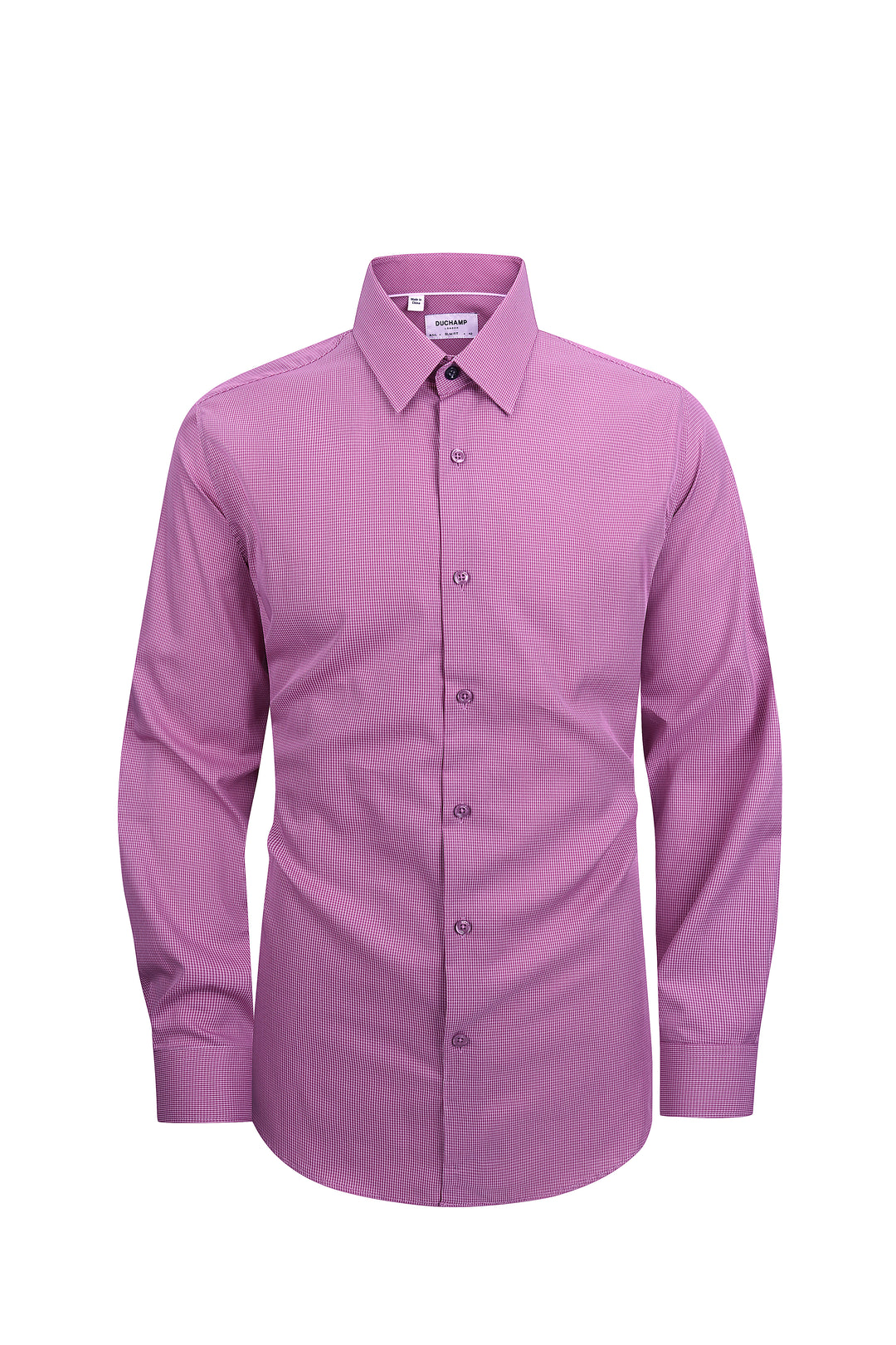 Duchamp London Purple Textured Dress Shirt