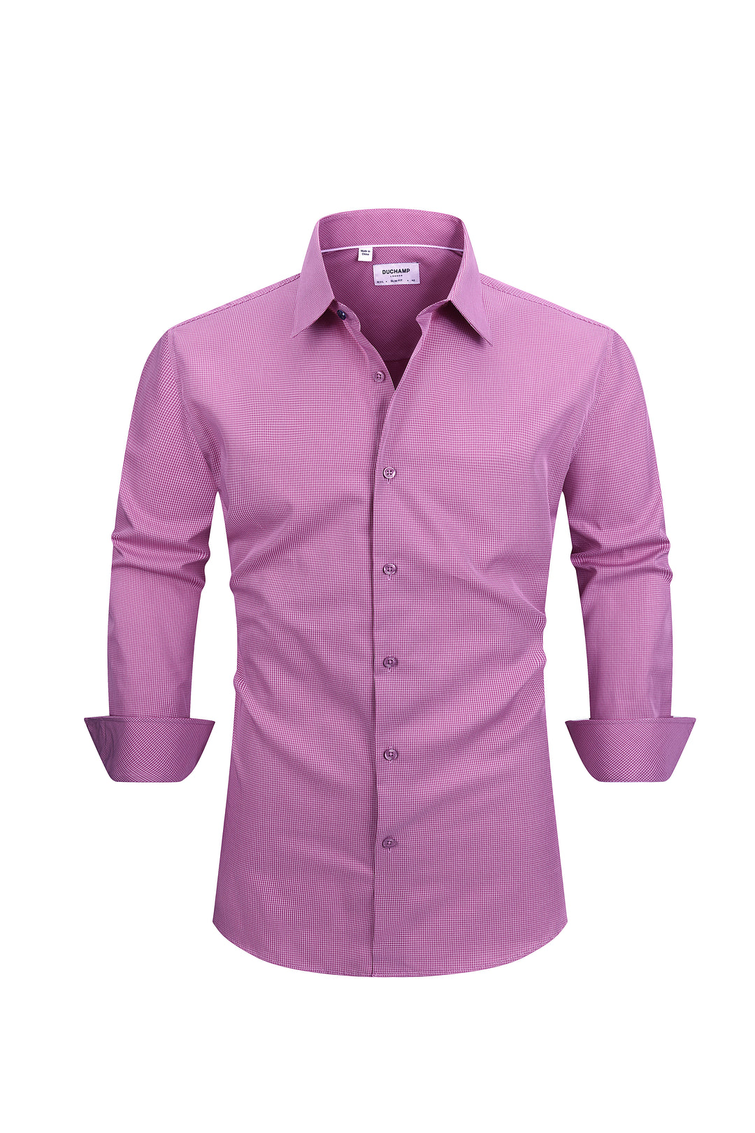 Duchamp London Purple Textured Dress Shirt