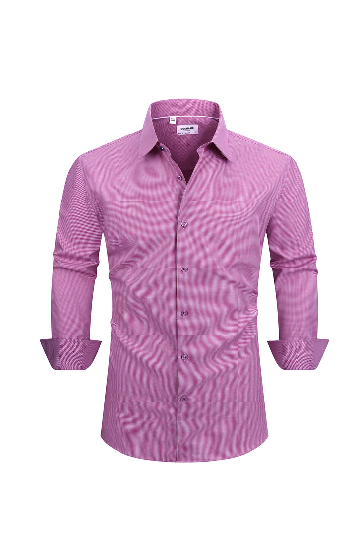 Duchamp London Purple Textured Dress Shirt