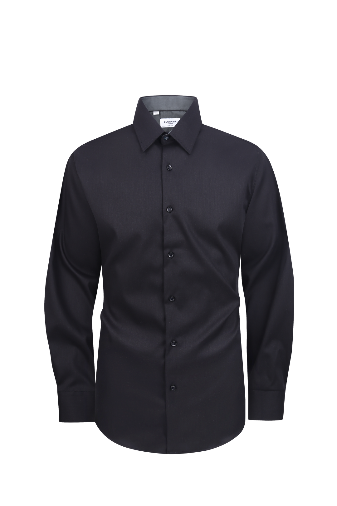 Duchamp London Black Solid Dress Shirt