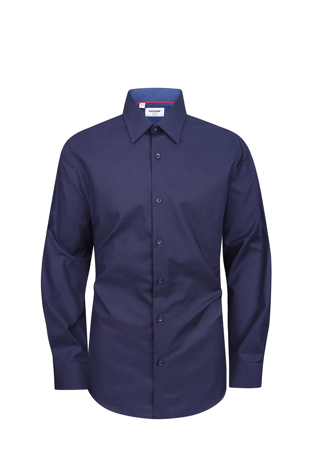 Duchamp London Navy Solid Dress Shirt