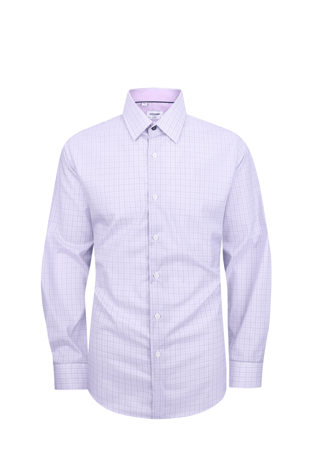 Duchamp London Purple Plaid Dress Shirt