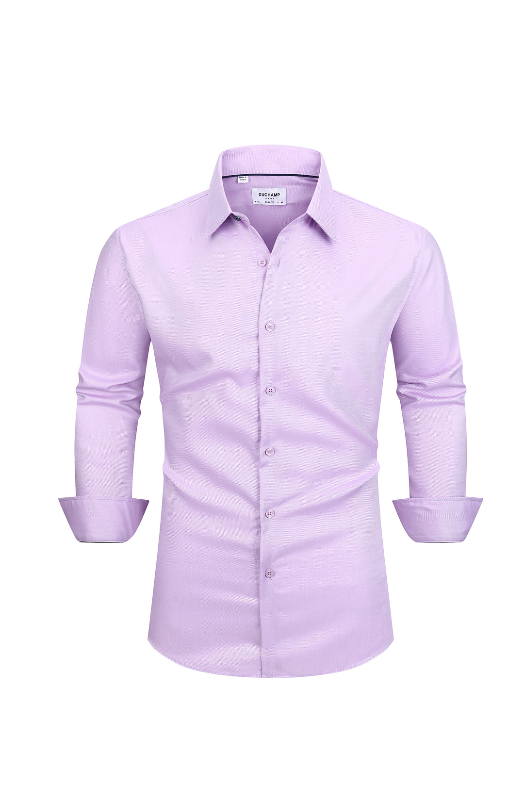 Duchamp London Purple Textured Dress Shirt