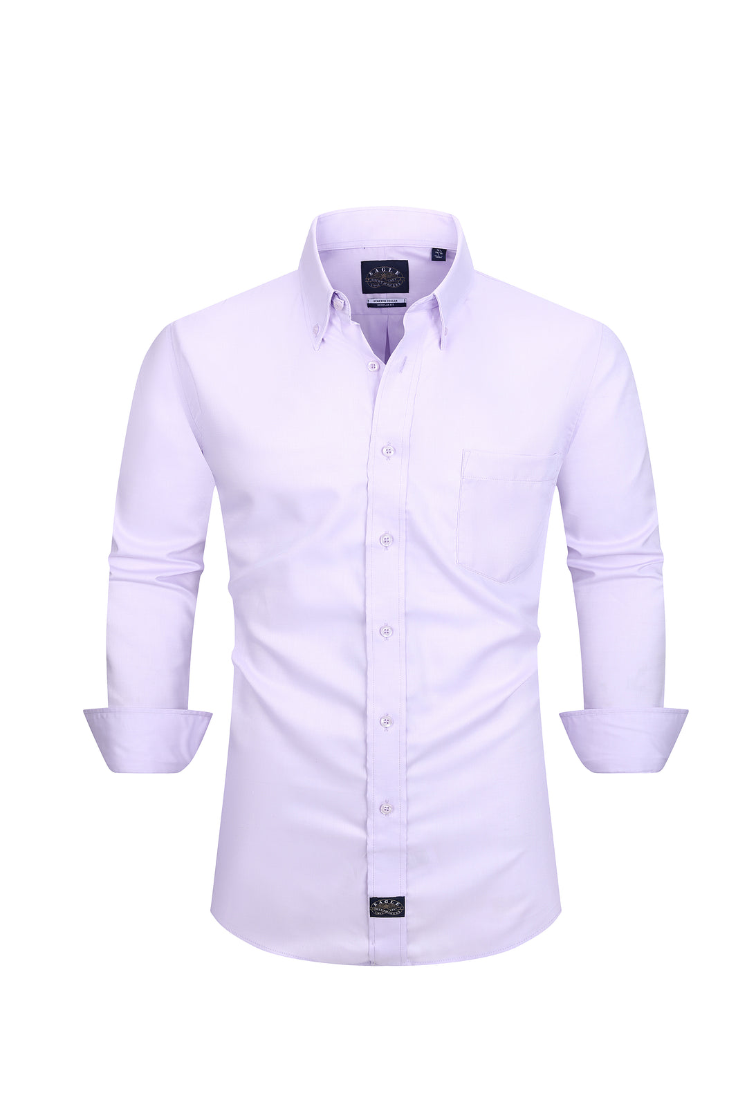Eagle Stretch Neck Purple Oxford Shirt