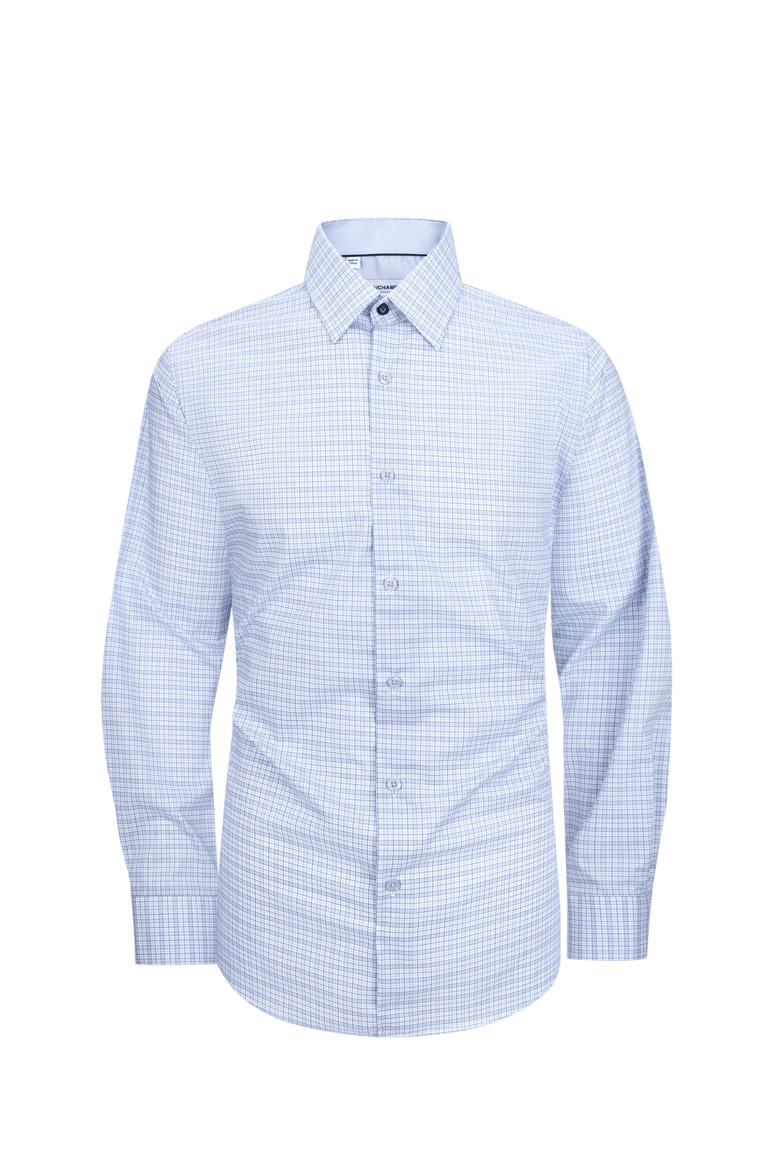 Duchamp London Blue Plaid Dress Shirt