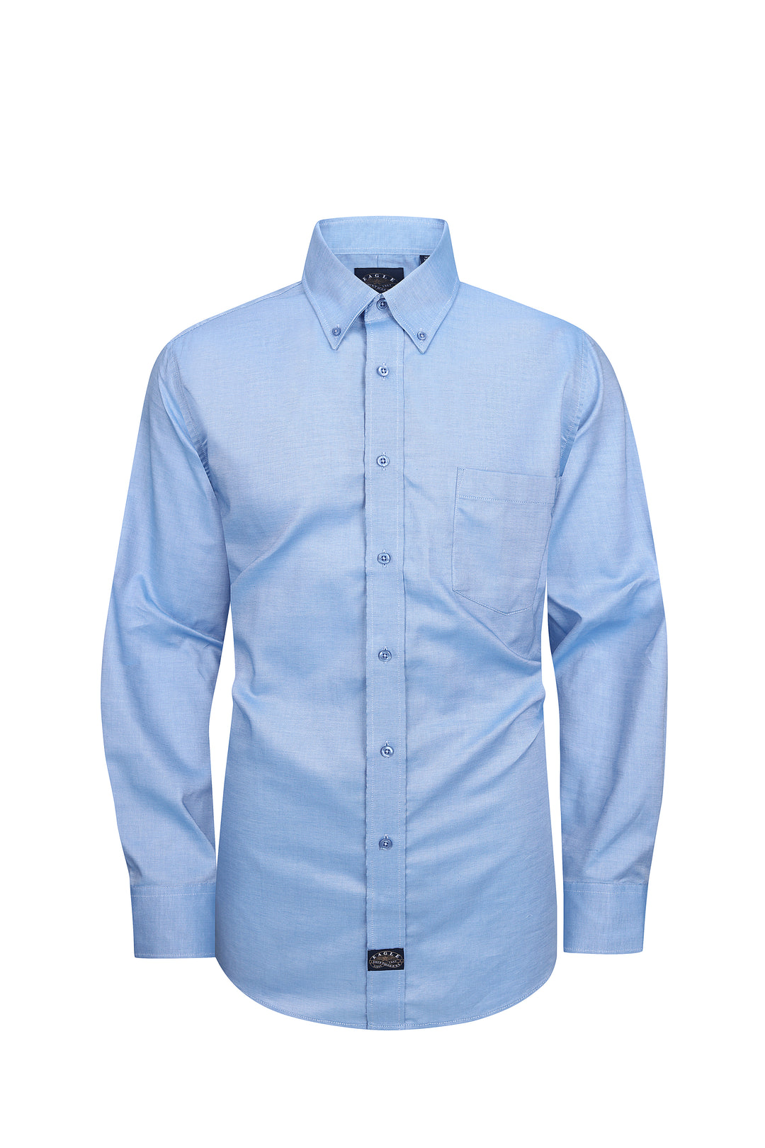 Eagle Stretch Neck Blue Oxford Shirt