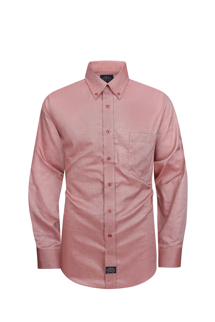 Eagle Stretch Neck Red Oxford Shirt