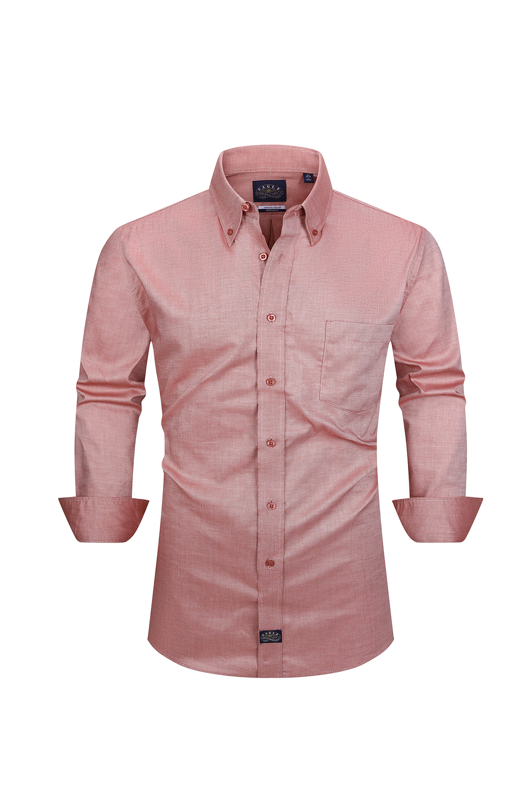 Eagle Stretch Neck Red Oxford Shirt
