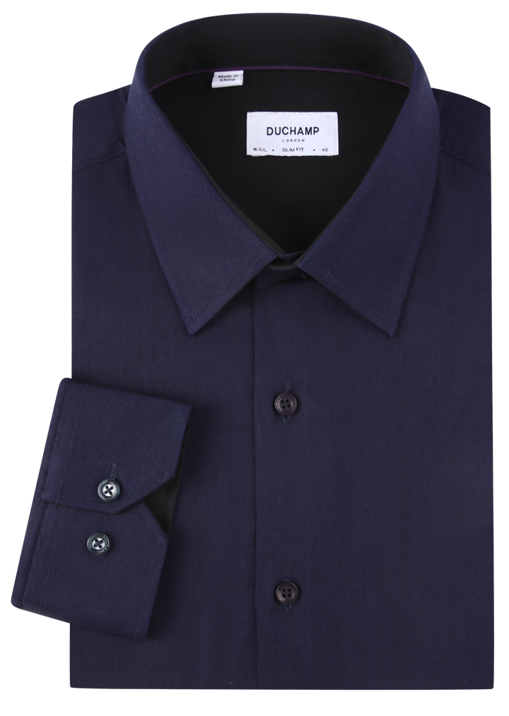 Duchamp London Navy Dress Shirt