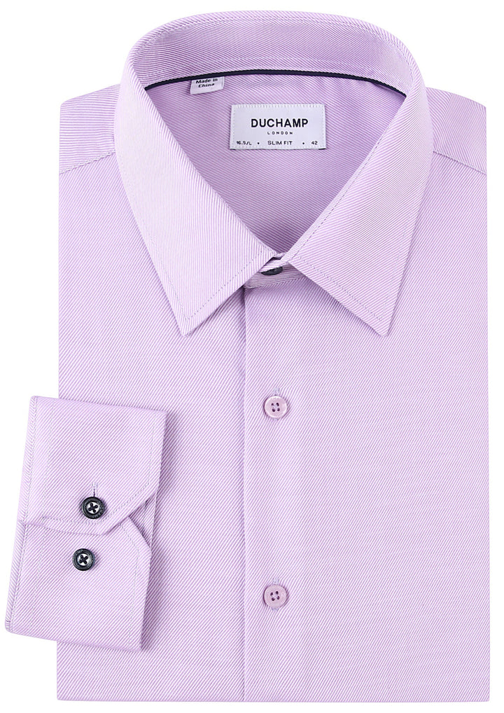Duchamp London Purple Textured Dress Shirt