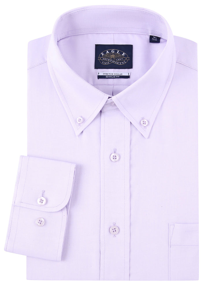 Eagle Stretch Neck Purple Oxford Shirt
