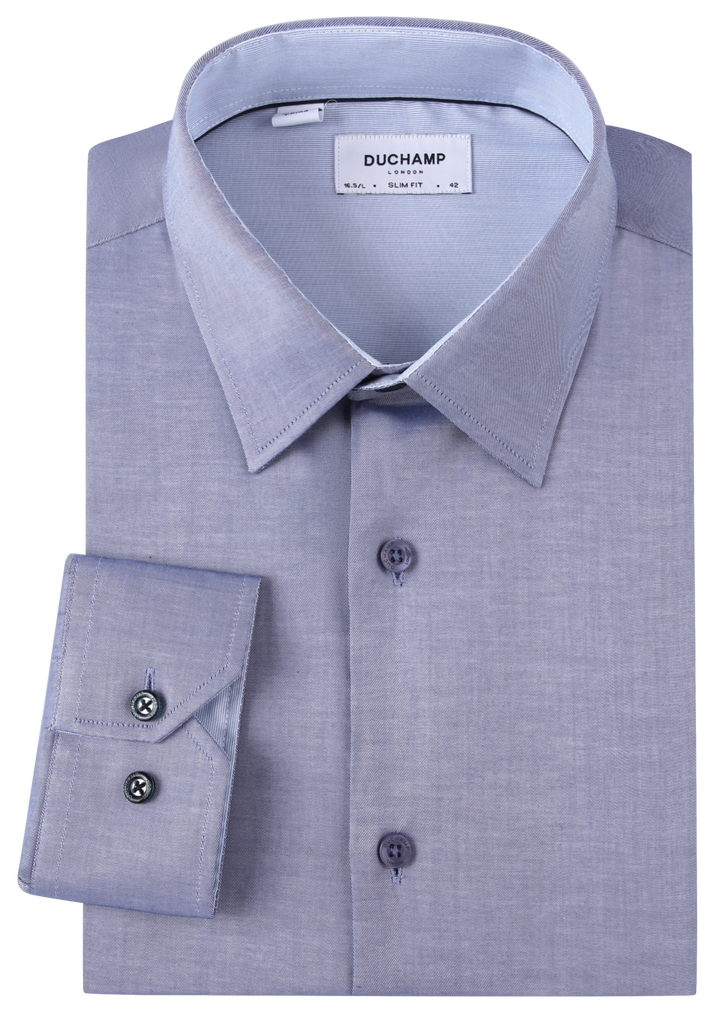 Duchamp London Navy Dress Shirt