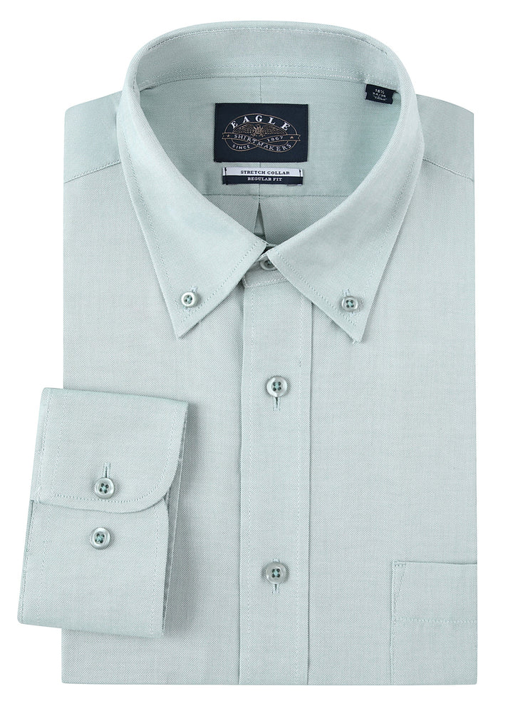Eagle Stretch Neck Sage Oxford Shirt