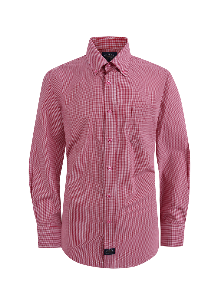 Eagle Stretch Neck Gingham Poplin Shirt