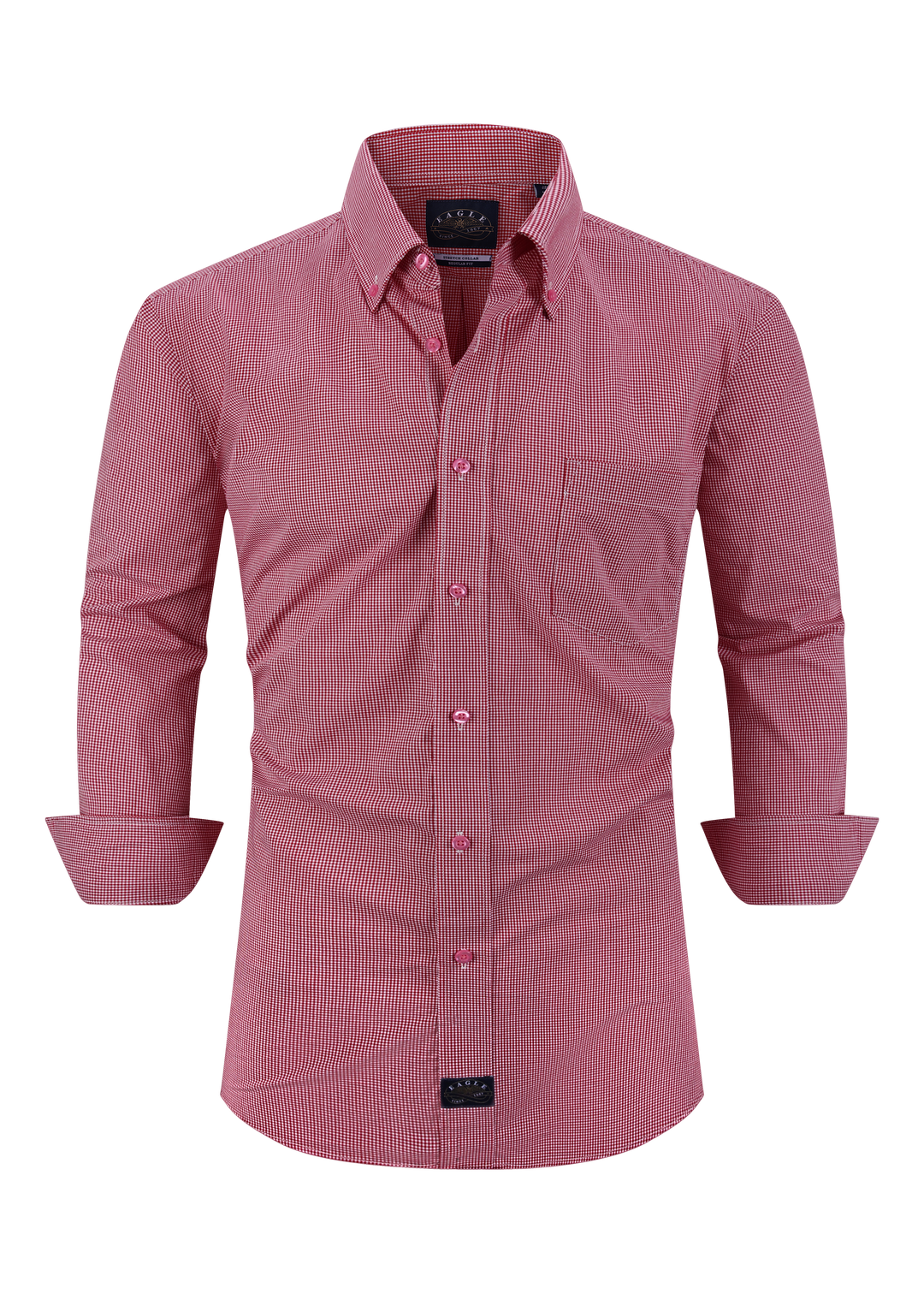 Eagle Stretch Neck Gingham Poplin Shirt