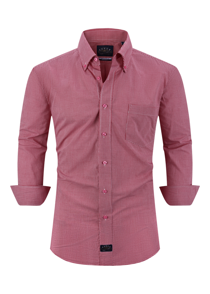 Eagle Stretch Neck Gingham Poplin Shirt