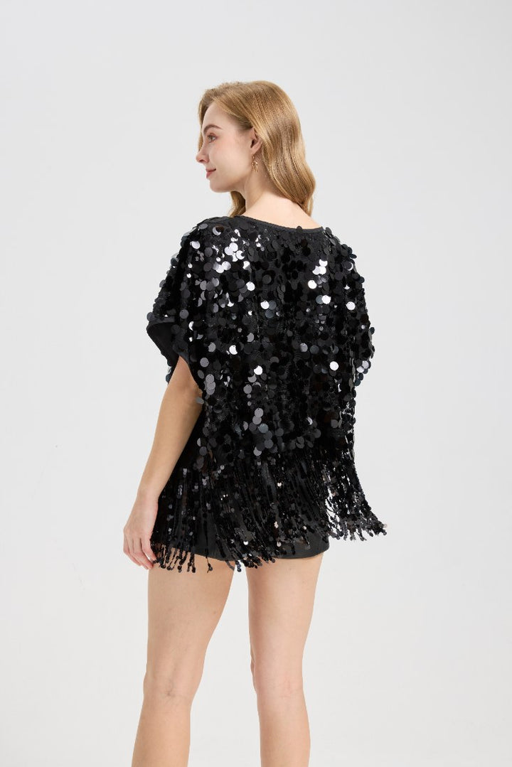Ted Baker London Women's Sequin Fringe Poncho