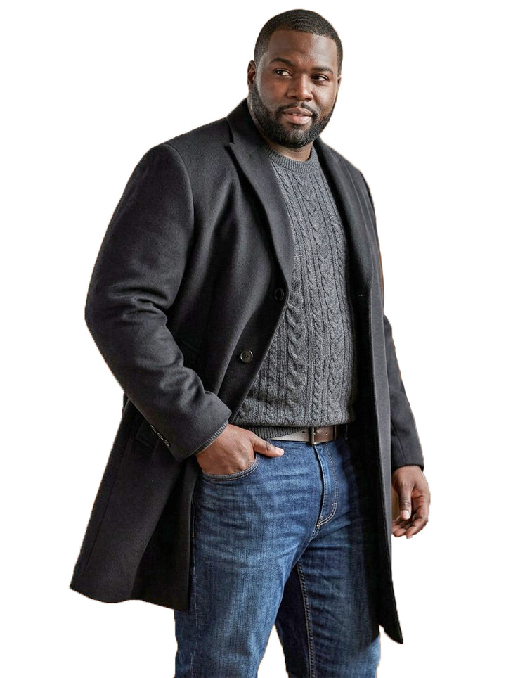 Hechter Paris Sherman Black Pea Coat