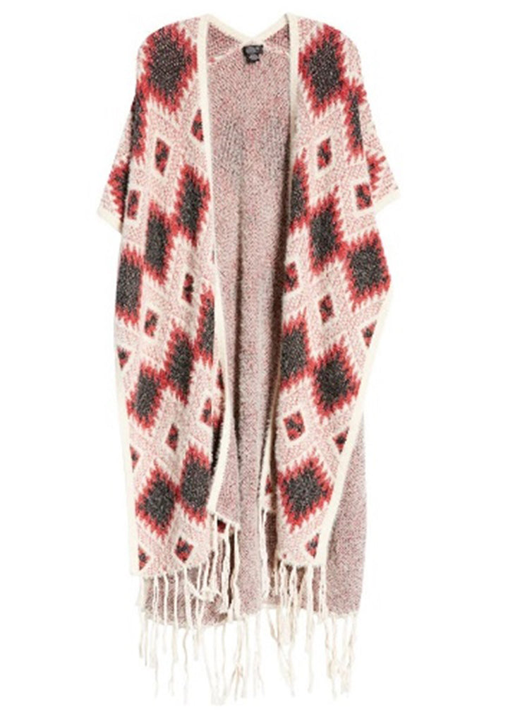 Roffe Aztec Print Eyelash Kimono