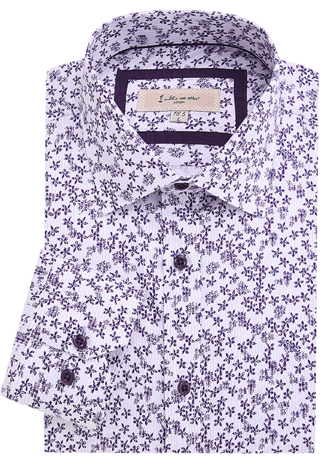 1 Like No Other Floral Dress Shirt 15.5 / Purple 1 Like No Other Floral Dress Shirt 15.5 / Purple