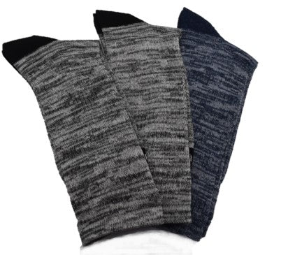 Save the Ocean Recycled 3 pack Athletic Socks-2 Grey Heather and 1 Navy Heather